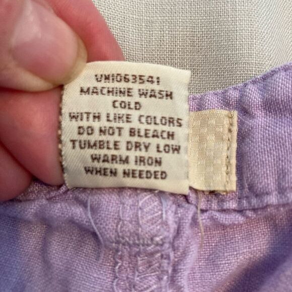 Linden Hill High Waist Cropped Linen Trousers w/ matching tie belt - Picture 9 of 9